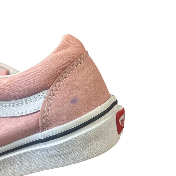 Vans Kids Old Skool Powder Pink White sneakers size 1.5 - Picture 4 of 12
